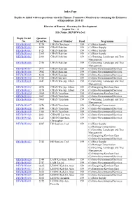 Replies to Initial Written Questions Raised by Finance Committee Members in Examining the Estimates of Expenditure 2014-15