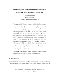 On Restrictions on the Use of Non-Restrictive Infinitival Relative Clauses in English