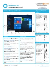 Windows 10 Quick Reference Guide Free Cheat Sheets Visit Ref.Customguide.Com