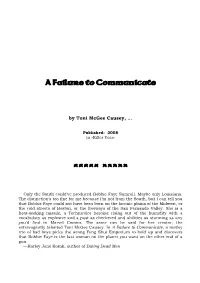 A Failure to Communicate