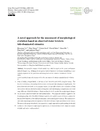 A Novel Approach for the Assessment of Morphological Evolution Based on Observed Water Levels in Tide-Dominated Estuaries