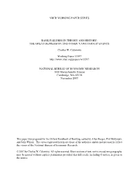 Bank Failures in Theory and History: the Great Depression and Other "Contagious" Events