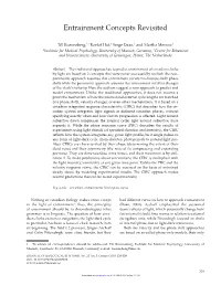 Entrainment Concepts Revisited