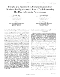 Pentaho and Jaspersoft: a Comparative Study of Business Intelligence Open Source Tools Processing Big Data to Evaluate Performances