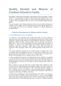 Quality, Identity and Mission of Comboni Schools in Sudan
