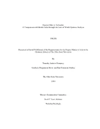 Russian Rule in Turkestan: a Comparison with British India Through the Lens of World-Systems Analysis