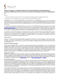 SRP-4045) for Patients with Duchenne Muscular Dystrophy Amenable to Skipping Exon 45