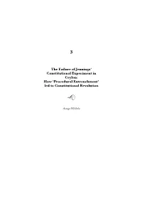 The Failure of Jennings' Constitutional Experiment In