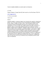 1 Evidence for Gliadin Antibodies As Causative Agents in Schizophrenia