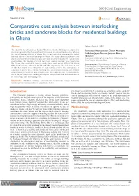 Comparative Cost Analysis Between Interlocking Bricks and Sandcrete Blocks for Residential Buildings in Ghana