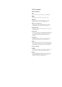 CP/M Commands