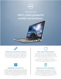 Dell's Most Powerful Mobile Workstation