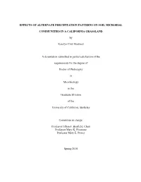Effects of Alternate Precipitation Patterns on Soil Microbial