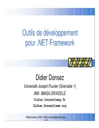 Outils De Développement Pour .NET Framework