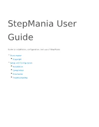 Stepmania User Guide