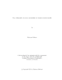 Sub–Optimality of Local Algorithms on Sparse Random Graphs by Mustazee Rahman a Thesis Submitted in Conformity with the Requir