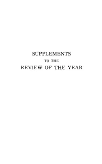 Supplements Review of the Year