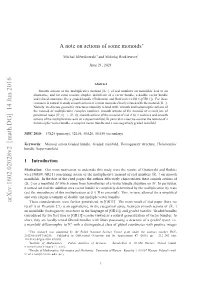 A Note on Actions of Some Monoids 3