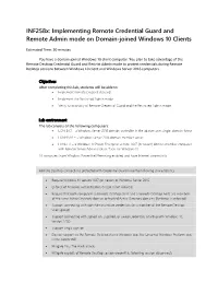Implementing Remote Credential Guard and Remote Admin Mode on Domain-Joined Windows 10 Clients