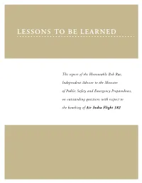 Lessons to Be Learned