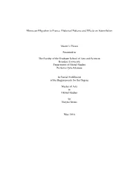 Moroccan Migration to France: Historical Patterns and Effects on Assimilation