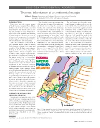 Tectonic Inheritance at a Continental Margin William A