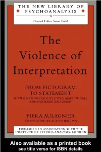 The Violence of Interpretation: from Pictogram to Statement
