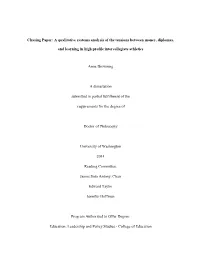 Chasing Paper: a Qualitative Systems Analysis of the Tensions Between Money, Diplomas