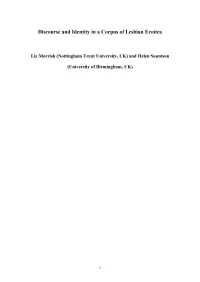 Discourse and Identity in a Corpus of Lesbian Erotica
