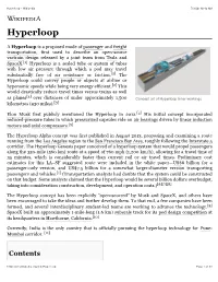 Hyperloop - Wikipedia 7/3/20, 10�42 AM