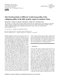 Soil Atterberg Limits of Different Weathering Profiles of The