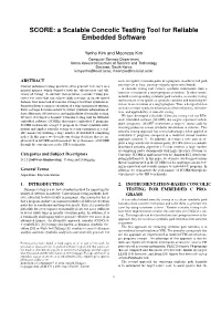 A Scalable Concolic Testing Tool for Reliable Embedded Software