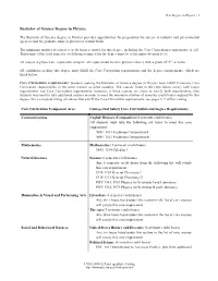Bachelor of Science Degree in Physics