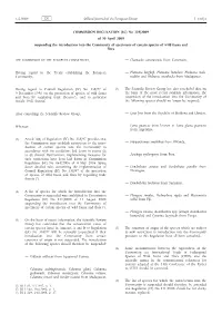 COMMISSION REGULATION (EC) No 359/2009 of 30 April 2009 Suspending the Introduction Into the Community of Specimens of Certain Species of Wild Fauna and Flora