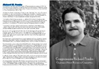 Congressman Richard Pombo’S Official Webpage Has Received Awards for Being One of Best Webpages in the Entire House of Representatives