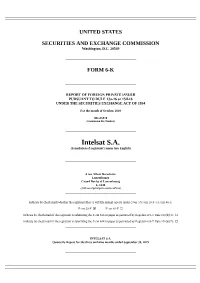 Intelsat S.A. (Translation of Registrant’S Name Into English)