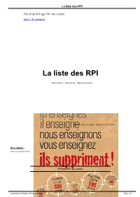 La Liste Des RPI