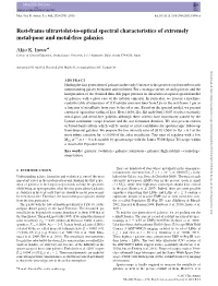 Rest-Frame Ultraviolet-To-Optical Spectral Characteristics of Extremely Metal-Poor and Metal-Free Galaxies � Akio K