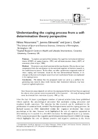 Understanding the Coping Process from a Self-Determination