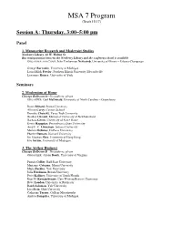 MSA 7 Program (Draft 10.17)