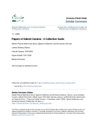Papers of Gabriel Cazares : a Collection Guide