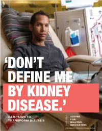 CDI Campaign to Transform Dialysis