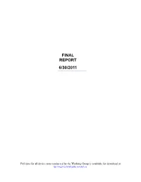 Final Report 6/30/2011