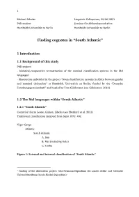 Finding Cognates in “South Atlantic”