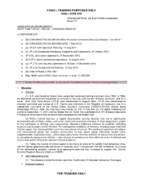 Southcom Opord 600X-01 Joint Task Force – Bravo – Growing Resolve