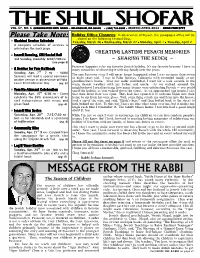 The Shul Shofar, March/April 2013 (PDF 1.11