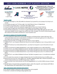 TODAY's GAME • This Is the Second Game of the 2021 MASL Ron