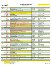 2021 WGSA Fixture List