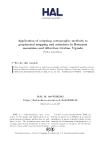 Application of Scripting Cartographic Methods to Geophysical Mapping and Seismicity in Rwenzori Mountains and Albertine Graben, Uganda Polina Lemenkova