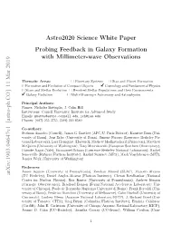 Astro2020 Science White Paper Probing Feedback in Galaxy Formation with Millimeter-Wave Observations